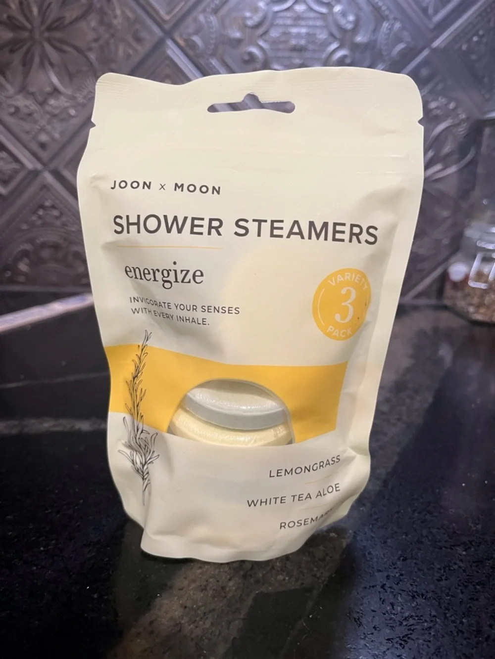 Join X Moon Energize Shower Steamers- Lemongrass, White Tea Aloe, and Rosemary